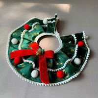Christmas Pet Scarf Collar with Bow and Bell for Dogs and Cats