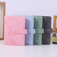 A6 6-Hole Crocodile Pattern Binder Notebook with Zipper Pockets for Cash Storage and Journaling