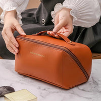 Large Capacity Travel Makeup Bag Portable Toiletry Organizer with Multiple Compartments