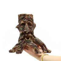 Aquarium Resin Human Face Skull Cave Decoration for Fish and Reptile Hiding