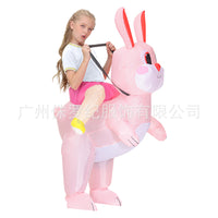 Inflatable Dinosaur Rider Costume for Halloween Easter Kids Performance