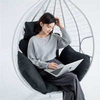 Indoor Outdoor Swing Chair Cushion Waterproof UV Resistant Detachable Washable Hanging Basket Pad