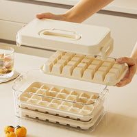 Ice Cube Tray with Press-Type Lid and Storage Bin, Food-Grade Silicone Ice Maker for Home Freezing