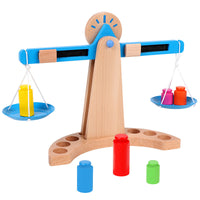 Montessori Wooden Balance Scale for Kids Early Education Math Learning Toy