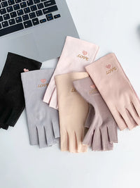 Women's UV Protection Half-Finger Gloves for Driving, Cycling, and Nail Care