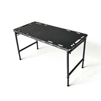 Tactical Height-Adjustable Folding Camping Table with Hydraulic Rod for Outdoor Picnic BBQ