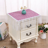 Multi-purpose Lace Dust Cover for Nightstands, Printers, and Microwaves