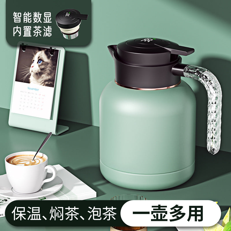 304 Stainless Steel Insulated Thermos Pot with Smart Temperature Display for Tea Brewing, Home, Office, and Gifts