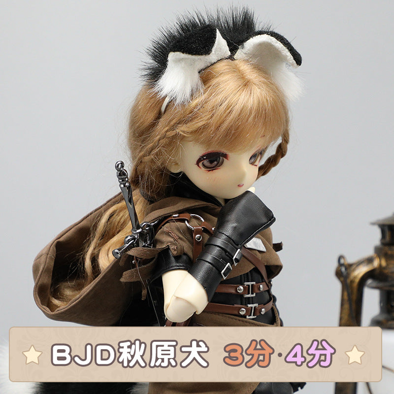 BJD Doll Animal Ears and Tail Headwear Accessories for OB11 MDD Dolls