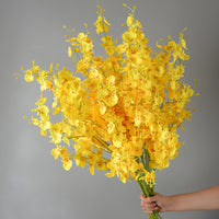 Artificial Yellow Poppy, Lily, Marigold, and Lily of the Valley Flowers for Home Decor and Weddings