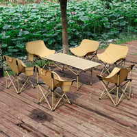 Portable Folding Camping Table and Chair Set for Outdoor Picnics and Markets