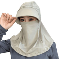 Women's Summer UV Protection Sun Hat with Wide Brim and Integrated Face Mask
