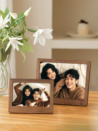 Solid Wood Photo Frame with Print Service for Desktop or Wall Display