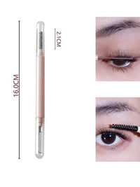 Dual-Ended Eyelash and Eyebrow Brush with Steel Comb and Spoolie