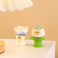 Cat PAI Dream Chaser Blind Box Figurine Set - Resin Crystal Stone Desktop Ornaments for Girls