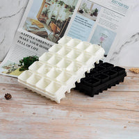 Mini Square Succulent Pots with Trays, Thickened Plastic Small Planters for Indoor Plants