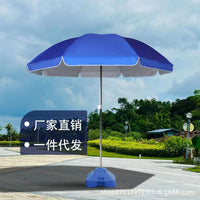 Outdoor Round Beach Umbrella with UV Protection and Foldable Design for Patio and Market Stalls