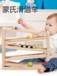 Montessori Wooden Visual Tracking Ball Run Toy for Fine Motor Skills Development 1-2 Years