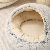 Pet Shell Bed for Cats and Dogs, Warm Semi-Enclosed Winter Pet House