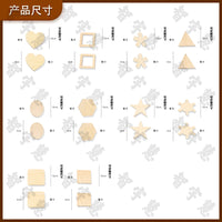 Laser Cut Geometric Wooden Shapes for Crafts and Decoration