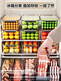 Food Grade Refrigerator Storage Containers with Lids - Airtight, Transparent Acrylic for Pickles, Fruits, and Vegetables