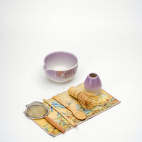 Japanese Matcha Tea Ceremony Set with Ceramic Bowl and Bamboo Whisk