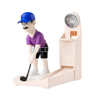 Mini Golf Club Bottle Opener with Golfer Figurine, Novelty Party Game Drink Accessory