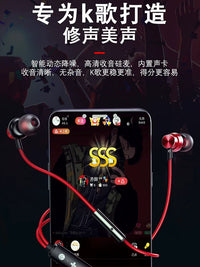 Type-C In-Ear/Half-In-Ear Karaoke Microphone Earphones with Built-in Sound Card for Live Monitoring