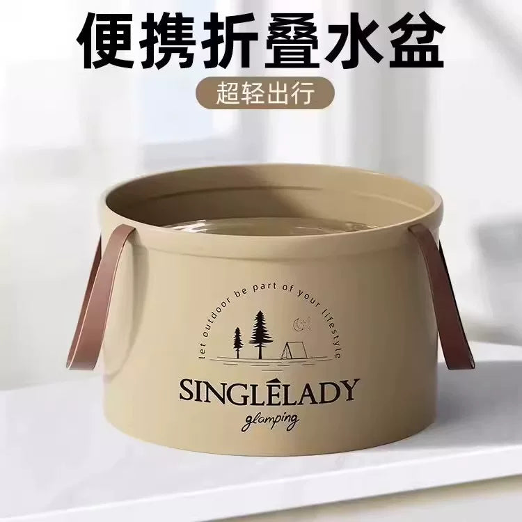 Portable Foldable Basin for Travel, Camping, and Home Use - Multi-functional Collapsible Bucket for Washing, Soaking, and Storage
