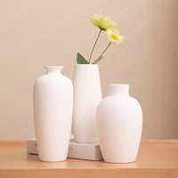 DIY Ceramic Vase Blank for Painting and Crafting, High White Clay Unfinished Pottery Model