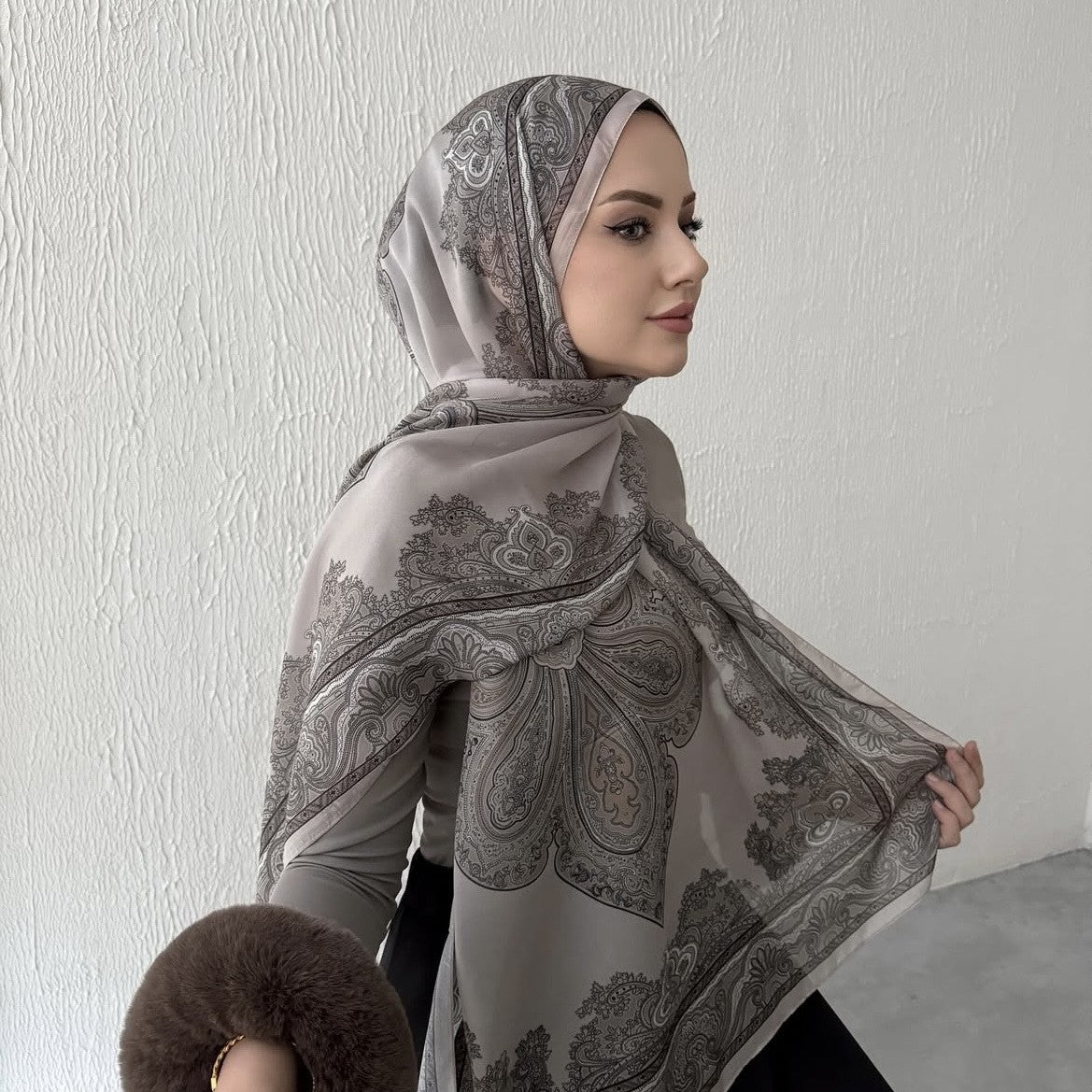 Gradient Chiffon Scarf Shawl for Women