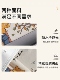 Cartoon Washing Machine Dust Cover Curtain, Waterproof Sunscreen Roller Blind for Balcony Cabinet
