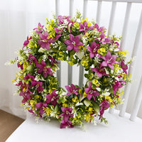 2026 New Artificial Eucalyptus Pink Purple Wreath Simulation Plant Decoration Festival Arrangement Home Door Hanging Ornament