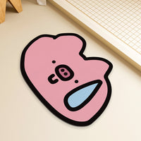 Cute Cartoon Diatomaceous Earth Bath Mat Super Absorbent Non-Slip Quick Dry Bathroom Floor Mat