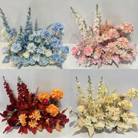 Wedding Aisle Flower Arrangement Forest Style Floral Row Wedding Background Decoration Artificial Flowers T-stage Road Guide Finished Floral Art