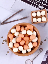 Miniature Dollhouse Kitchen Scene Eggs and Basket Set
