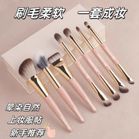 Portable Makeup Brush Set with Mirror & Storage Box, Mini Travel Contour Eyeshadow Brushes