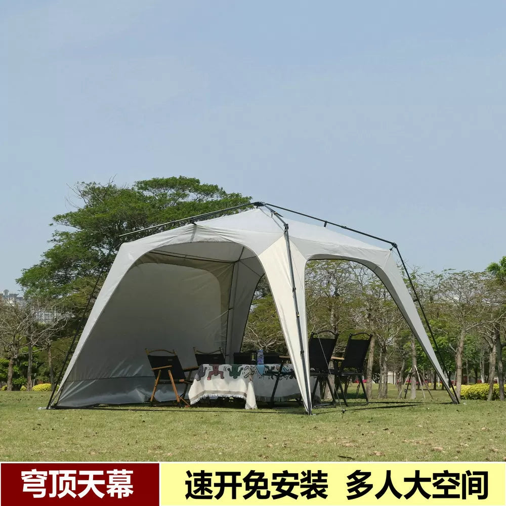 Automatic Pop-Up Dome Canopy Tent for Outdoor Camping, Rainproof Sunshade Shelter