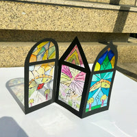 Gothic Baroque Stained Glass Window Craft Kit for Churches and Home Decor