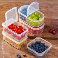 Portable Transparent Divided Food Storage Container for Kids and Office Workers, Lunch Box Bento Box for Refrigerator