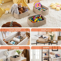 Nordic Woven Cotton Rope Storage Basket for Laundry, Toys, and Sundries