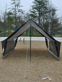 Large 8-Person Outdoor Camping Tarp with Mosquito Net - Waterproof & Sun Protection
