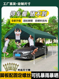Outdoor Sunshade Carport Tent for Electric Vehicles and Cars, Portable Rainproof Shelter