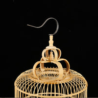 Bamboo Lark Bird Cage with Accessories - Compact Design for Small Birds