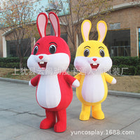 Inflatable Rabbit Mascot Costume for New Year Celebrations and Performances