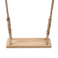 Solid Wood Swing Seat for Indoor/Outdoor Use - Elm Wood Anti-Corrosion Swing Board for Adults and Children