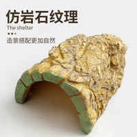 Reptile Hideaway Cave for Terrariums - Realistic Rock, Pebble, or Bark Design for Lizards, Frogs, and Snakes