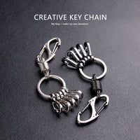Outdoor Climbing Anti-Loss Keychain with 8-Shaped Buckle and 7-Shaped Hooks