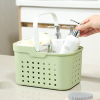 Portable Shower Caddy Basket with Drainage Holes for Bathroom Dormitory Toiletries Storage