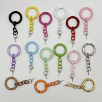 Candy Color Spring Ring Chain Set with Painted Spring Clasp for DIY Crafts & Bag Charms